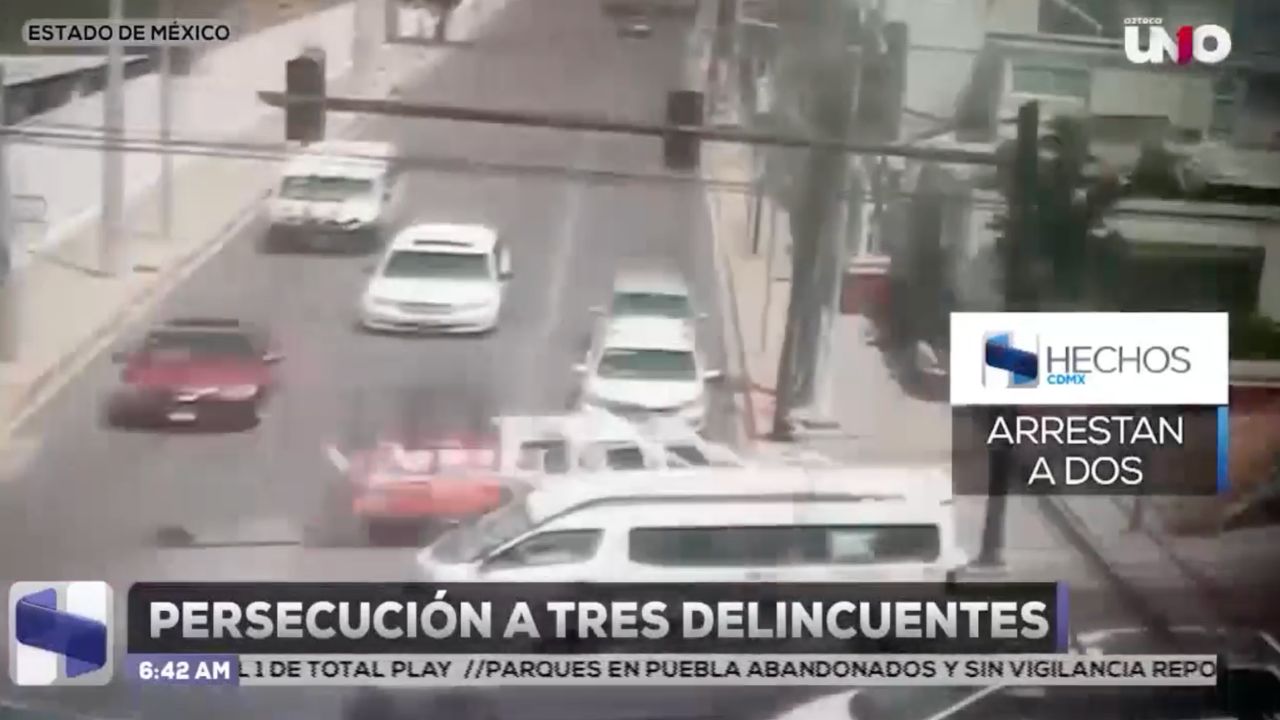 Así ocurrió la persecución a tres delincuentes en Tecámac