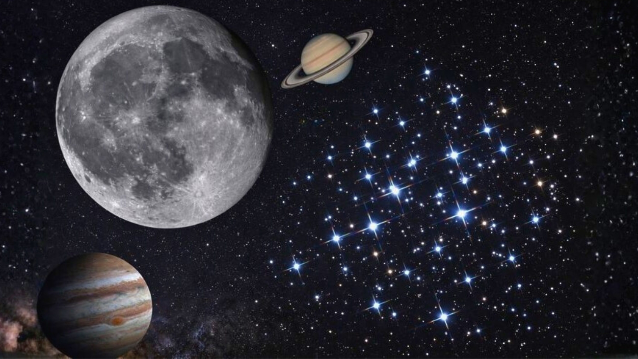 Júpiter, Saturno, la Luna y el Cúmulo del Pesebre brillarán en el cielo nocturno de enero 2026