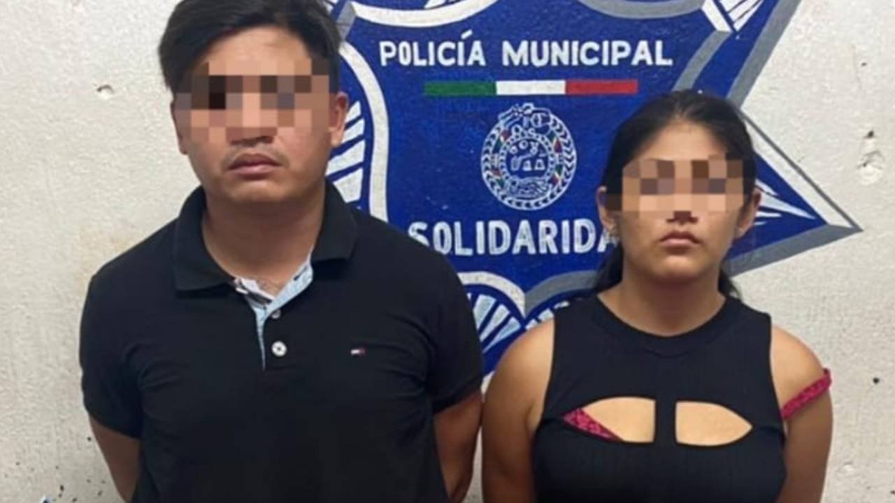 Detienen a pareja por posesión de drogas en Playa del Carmen