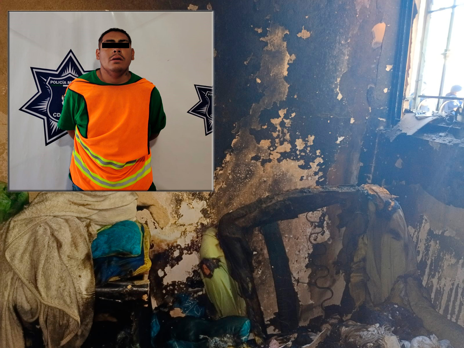 Detienen a hombre en Ciudad Juárez por incendiar la casa de su vecina