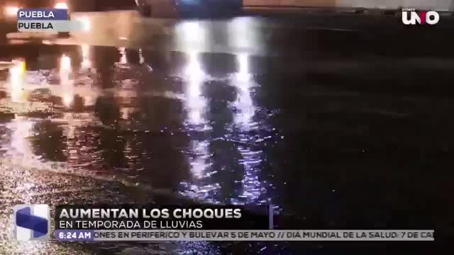 Aumentan los choques en temporada de lluvia