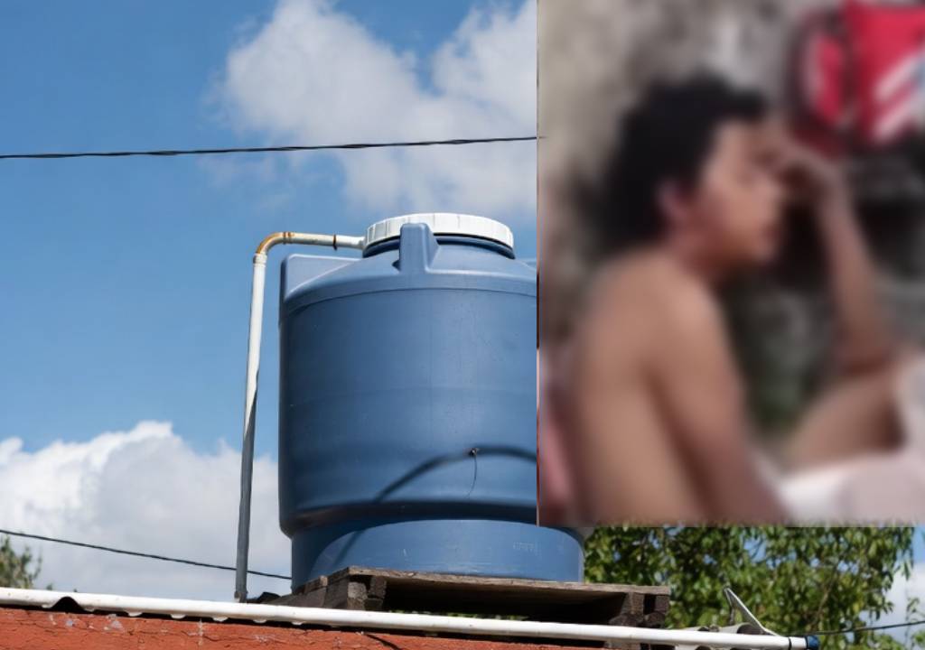 Cae de segundo piso al intentar robar un tinaco