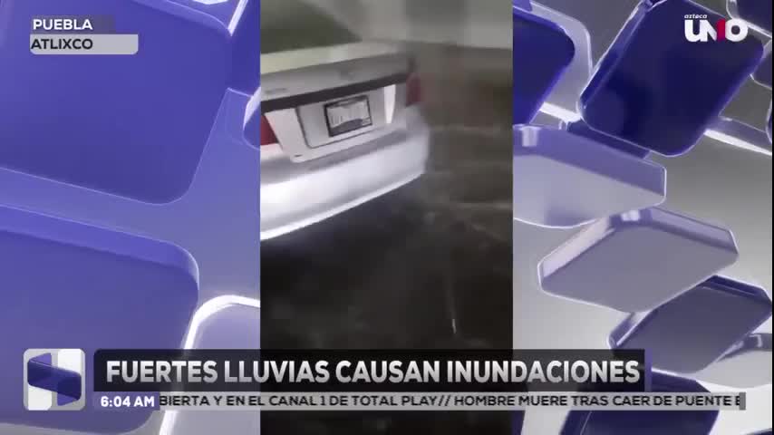 Fuertes lluvias causan inundaciones en el municipio de Atlixco