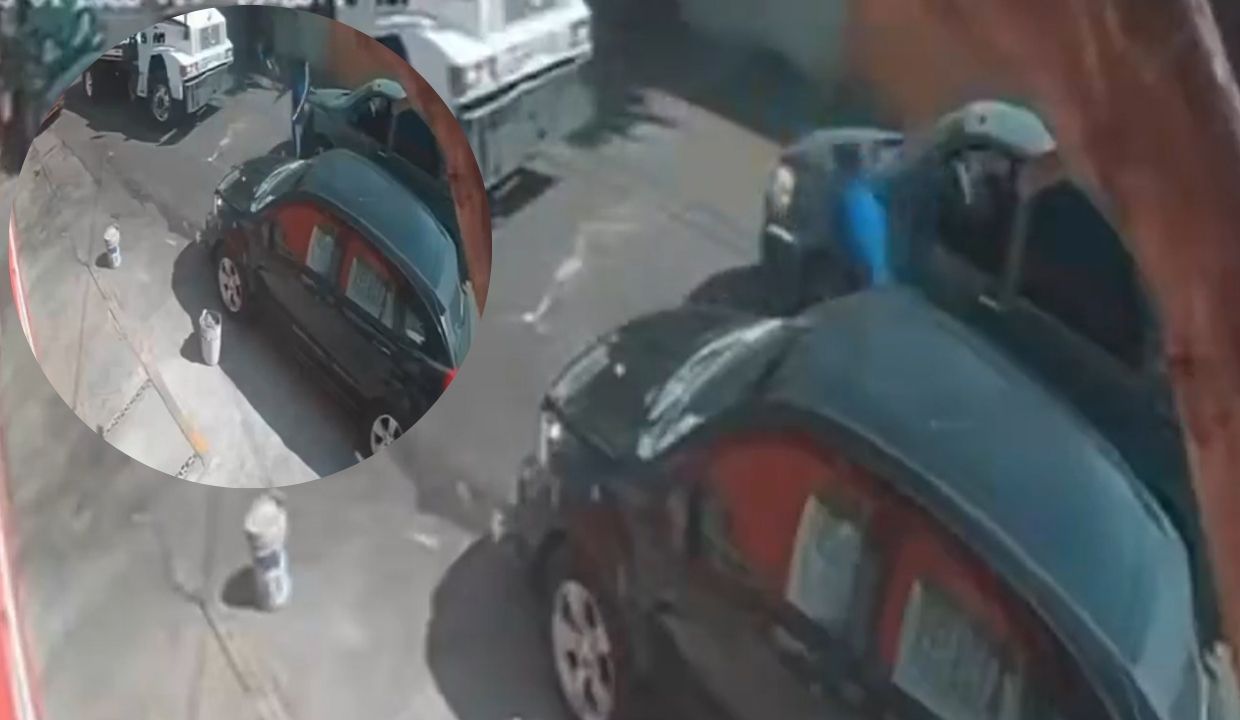 VIDEO FUERTE: Conductor de camioneta balea a pipero que quería cruzar la calle