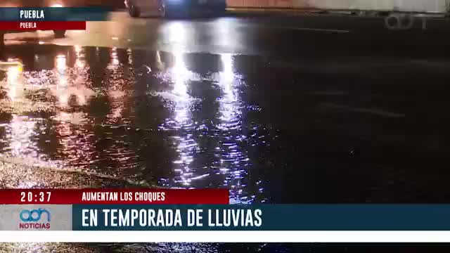 Lluvias elevan choques en Puebla: aumentan 24% los accidentes en vialidades como Periférico y 5 de Mayo