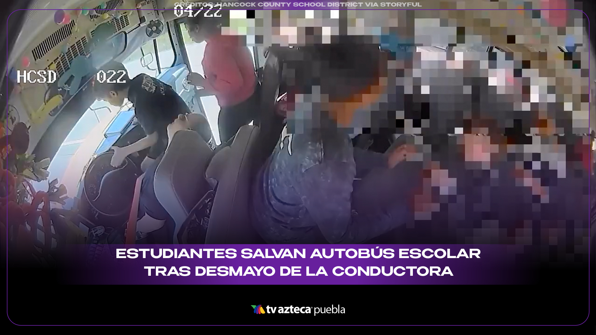 Estudiantes salvan autobús escolar tras desmayo de la conductora