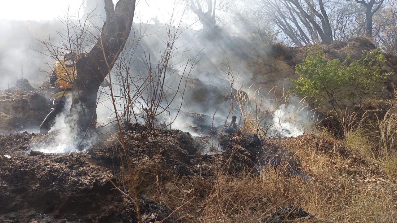 FOTOS: Incendio genera movilización en La Resurrección, Puebla hoy; sorprende columna de humo