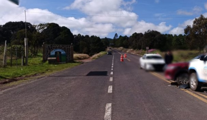 Cierre parcial de la carretera Puebla-Tlaxcala tras fuerte accidente hoy