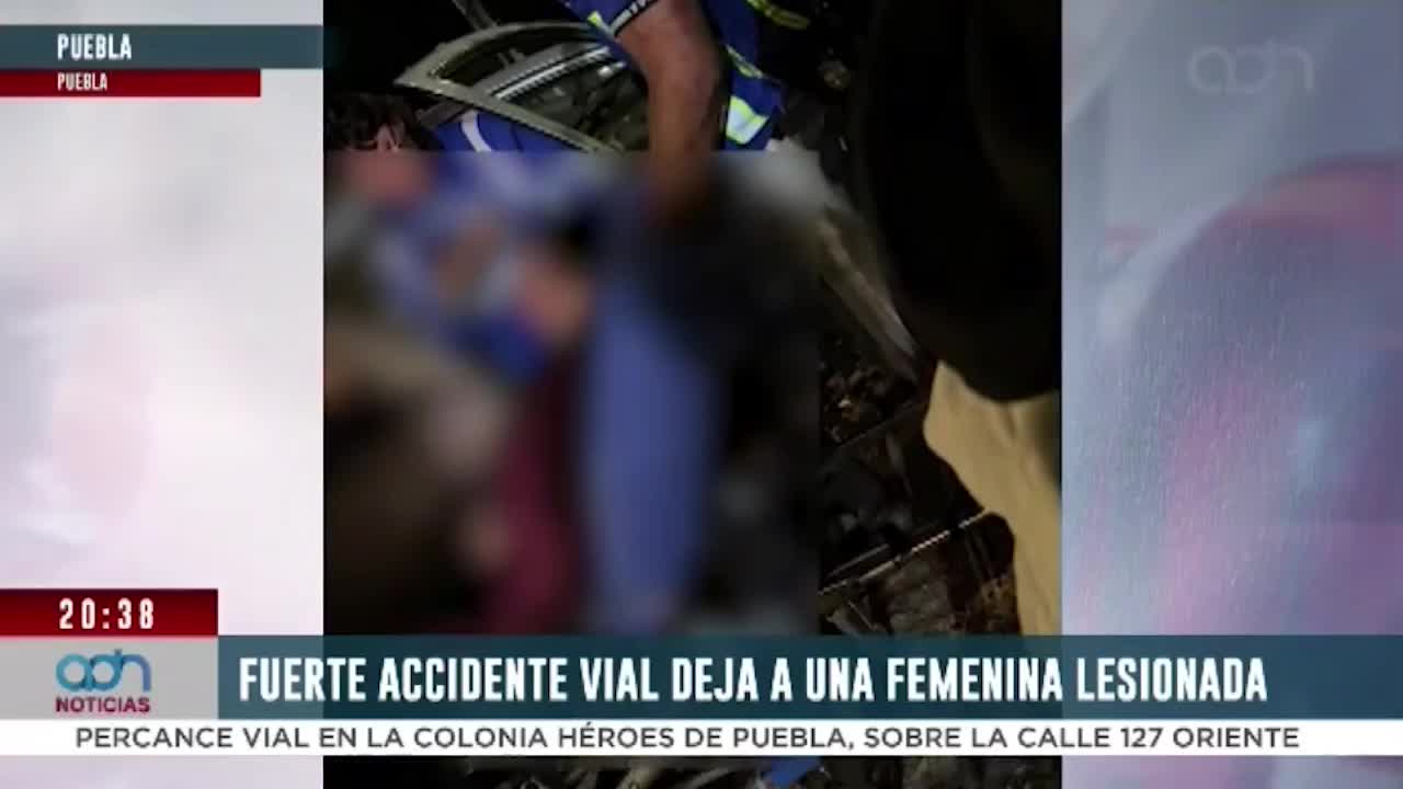 Choque en Héroes de Puebla deja mujer lesionada; presuntos responsables huyeron del lugar