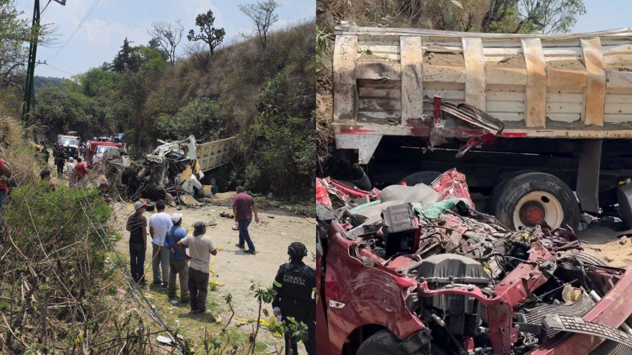 Accidente en Naucalpan hoy: camión sin frenos aplasta auto y deja 4 ...