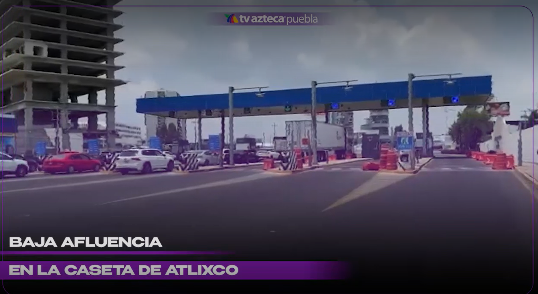 Así se encuentra el tráfico en la caseta a Atlixco, sobre Vía Atlixcayotl HOY