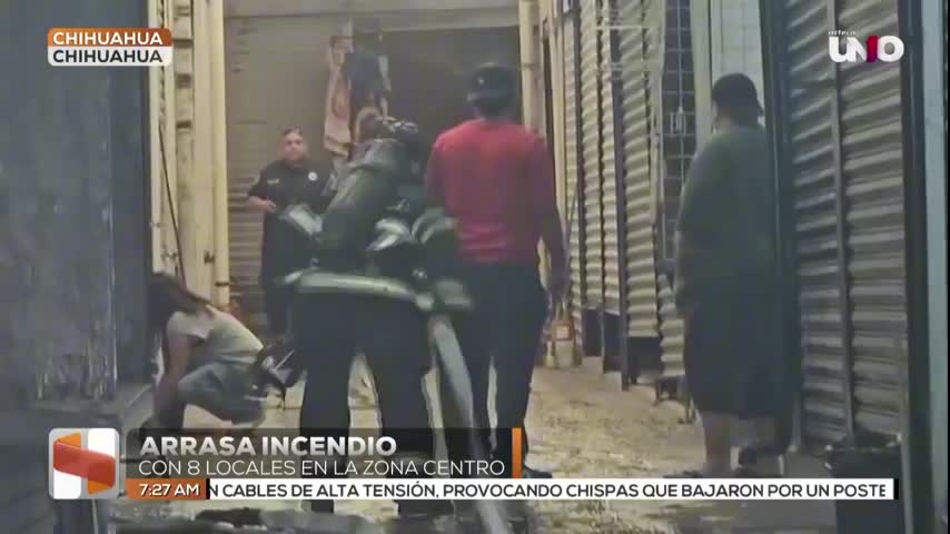 Incendio devasta ocho locales en la capital de Chihuahua