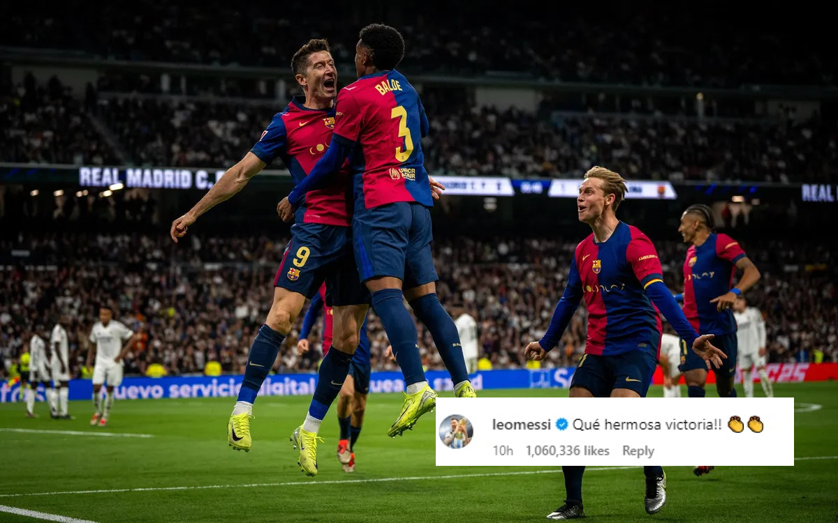 El mensaje de Messi tras la goleada del Barcelona al Real Madrid