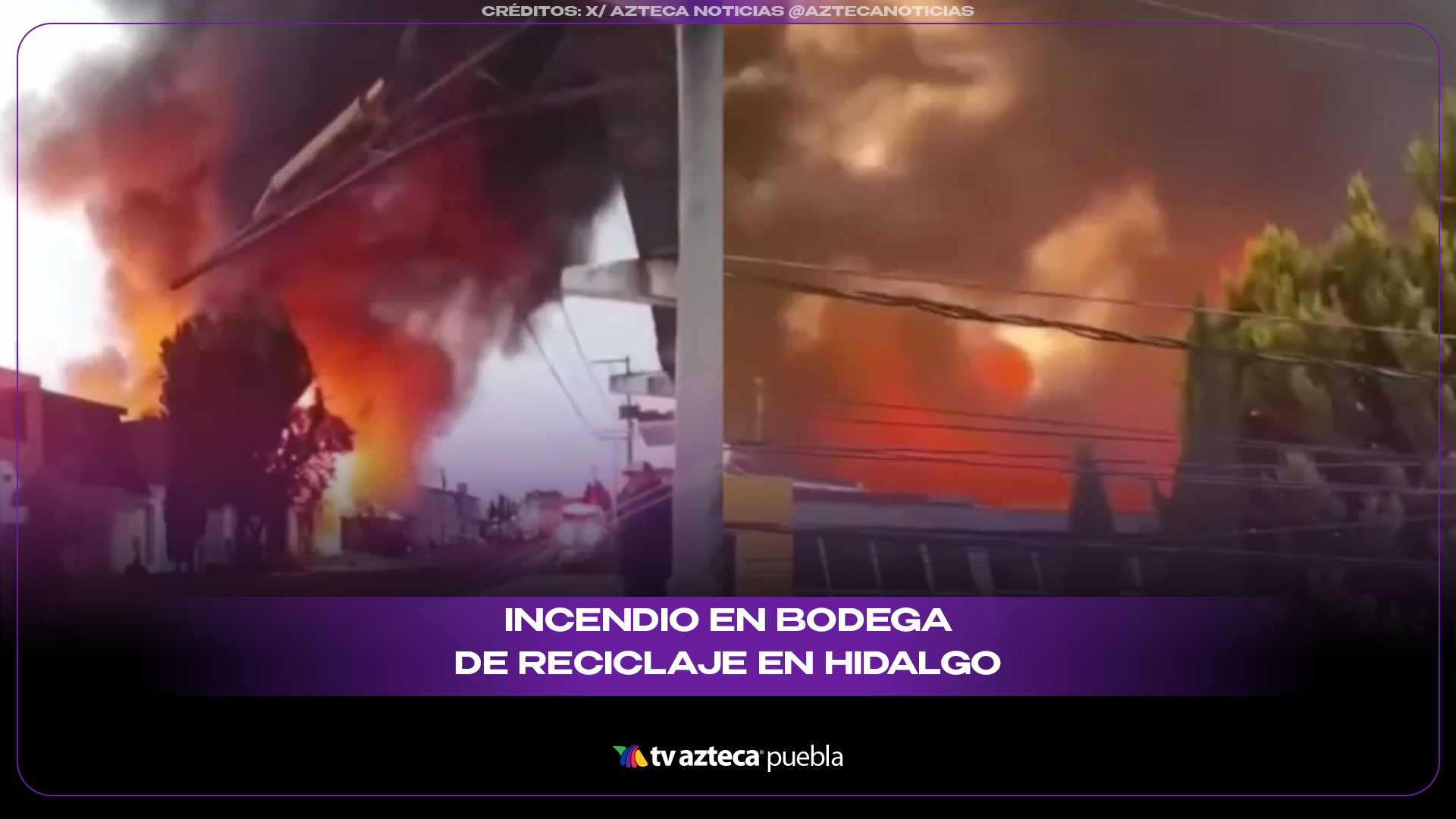 Incendio en bodega de reciclaje en Hidalgo desata fuerte movilización en Emiliano Zapata