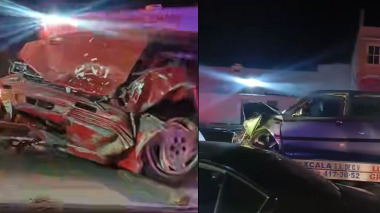 Choque frontal dejó a familia lesionada en la carretera Apizaco-Huamantla; reportan prensados