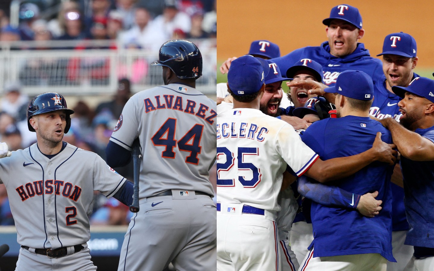 Amarillo Houston Rangers Rangers avanzan a Serie de Campeonato y Astros están a un paso de conse