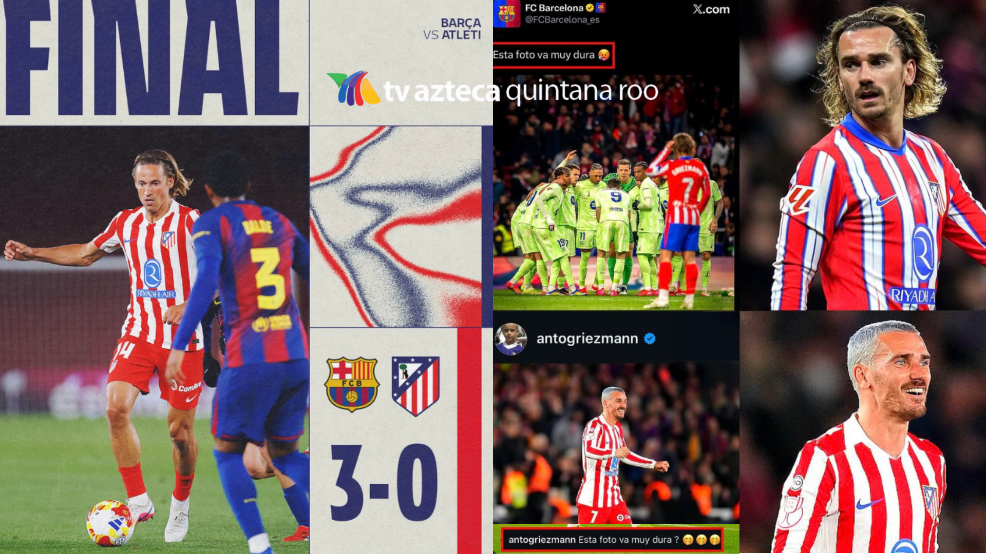 ¡ESTÁN FUERA! Atlético de Madrid elimina al Barcelona y avanza a la ...