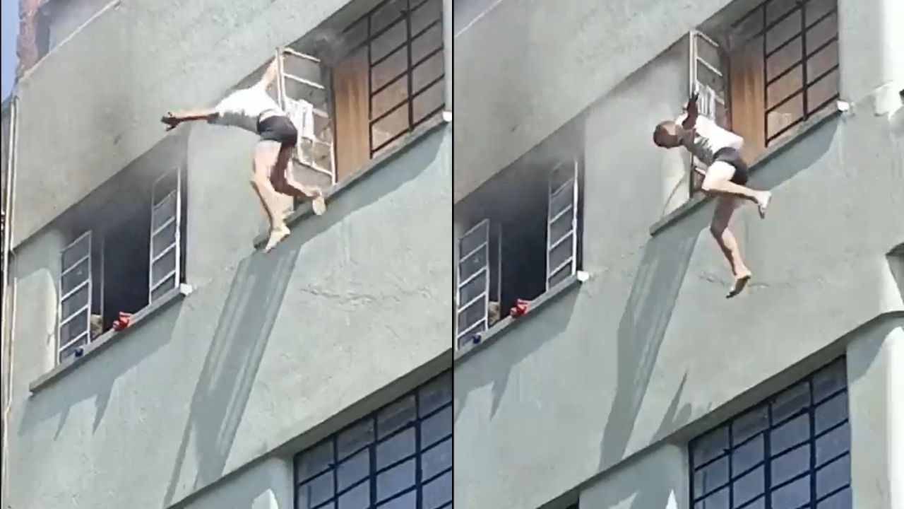 VIDEO: Joven se cae del tercer piso tras intentar escapar de incendio ...