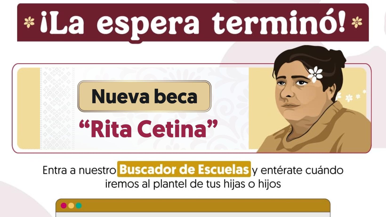 ¿Dónde y cuándo registrarse para recibir los mil 900 de Beca Rita Cetina?