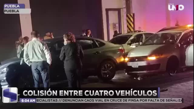 Carambola entre cuatro vehículos provoca caos frente al Museo del Ferrocarril