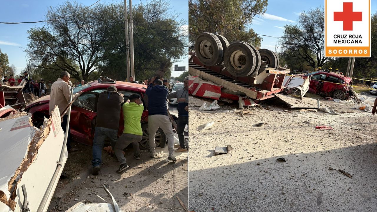 Tráiler cae de un puente en la autopista León-Aguascalientes y deja dos ...
