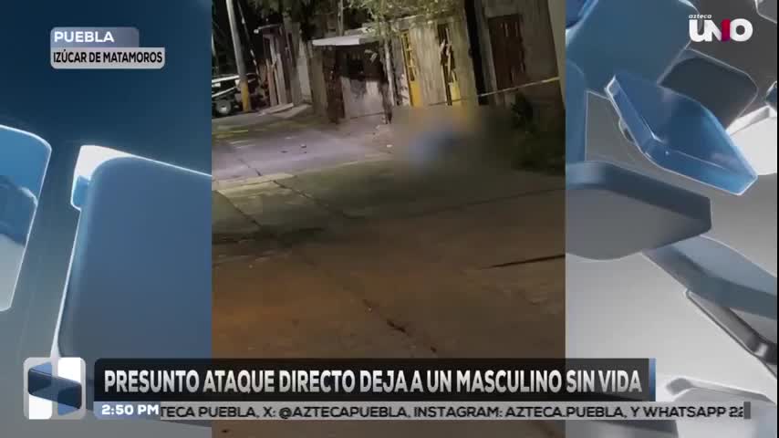 Ataque armado deja un hombre sin vida en Izúcar de Matamoros