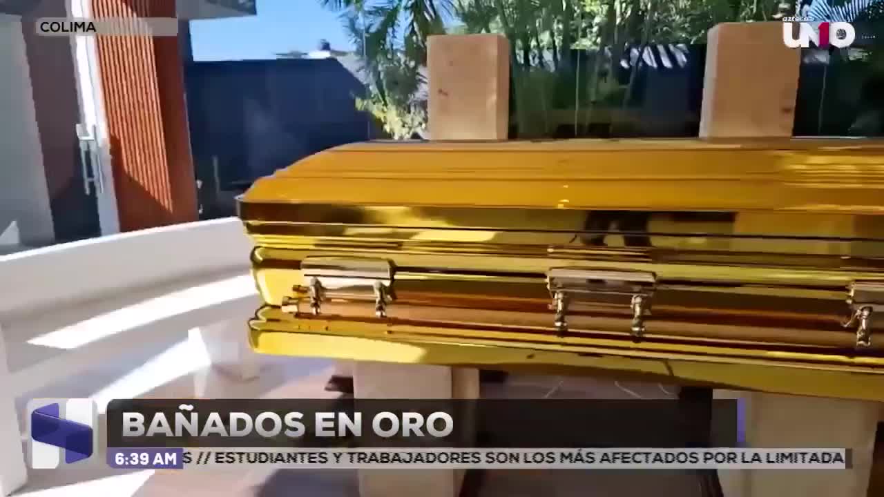 Ataúdes de lujo tipo oro generan tendencia funeraria en México