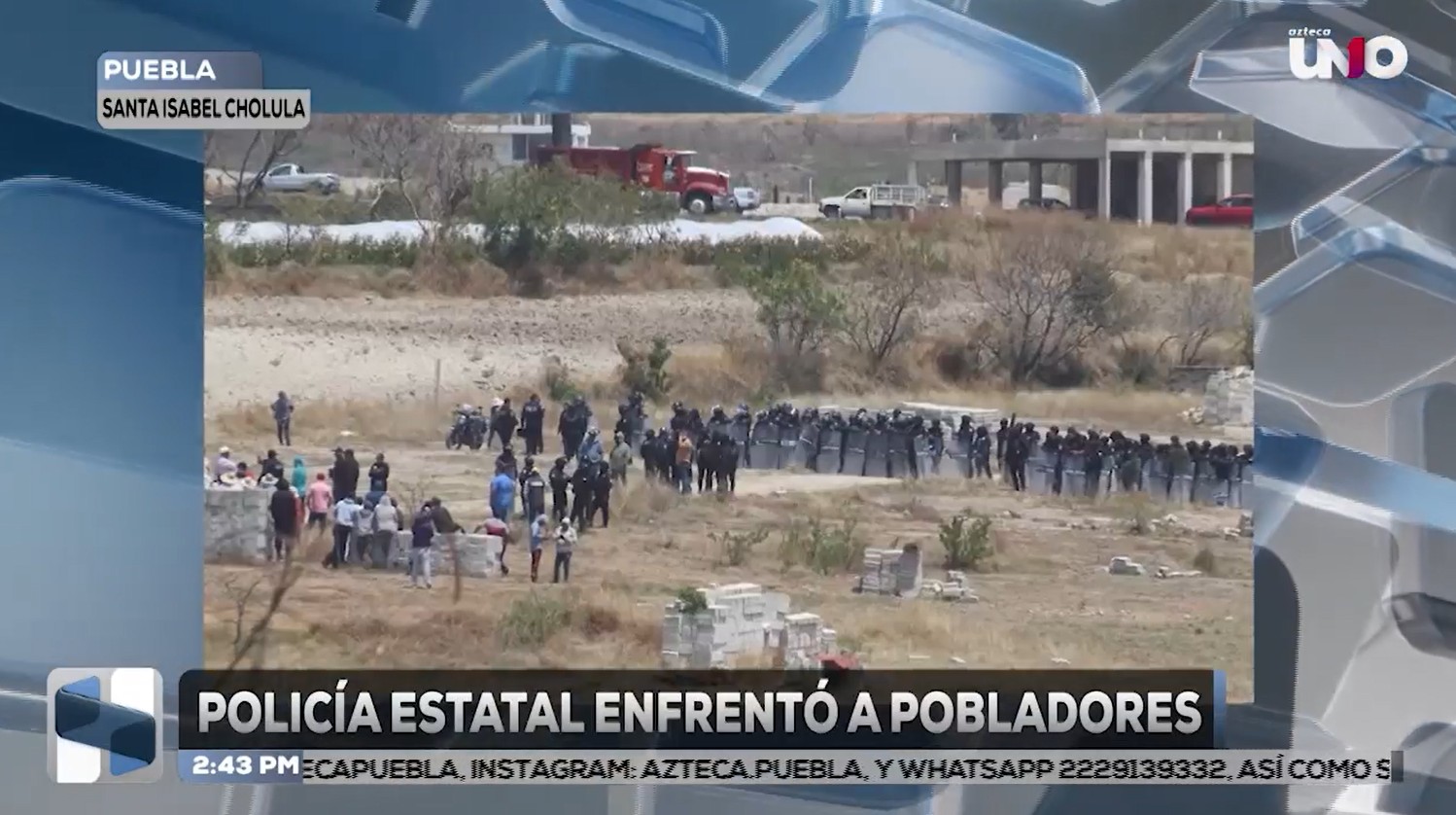 Enfrentamiento en Santa Isabel Cholula deja lesionados tras operativo por desalojo de predio; señalan fallas en estrategia en operativos de seguridad estatal