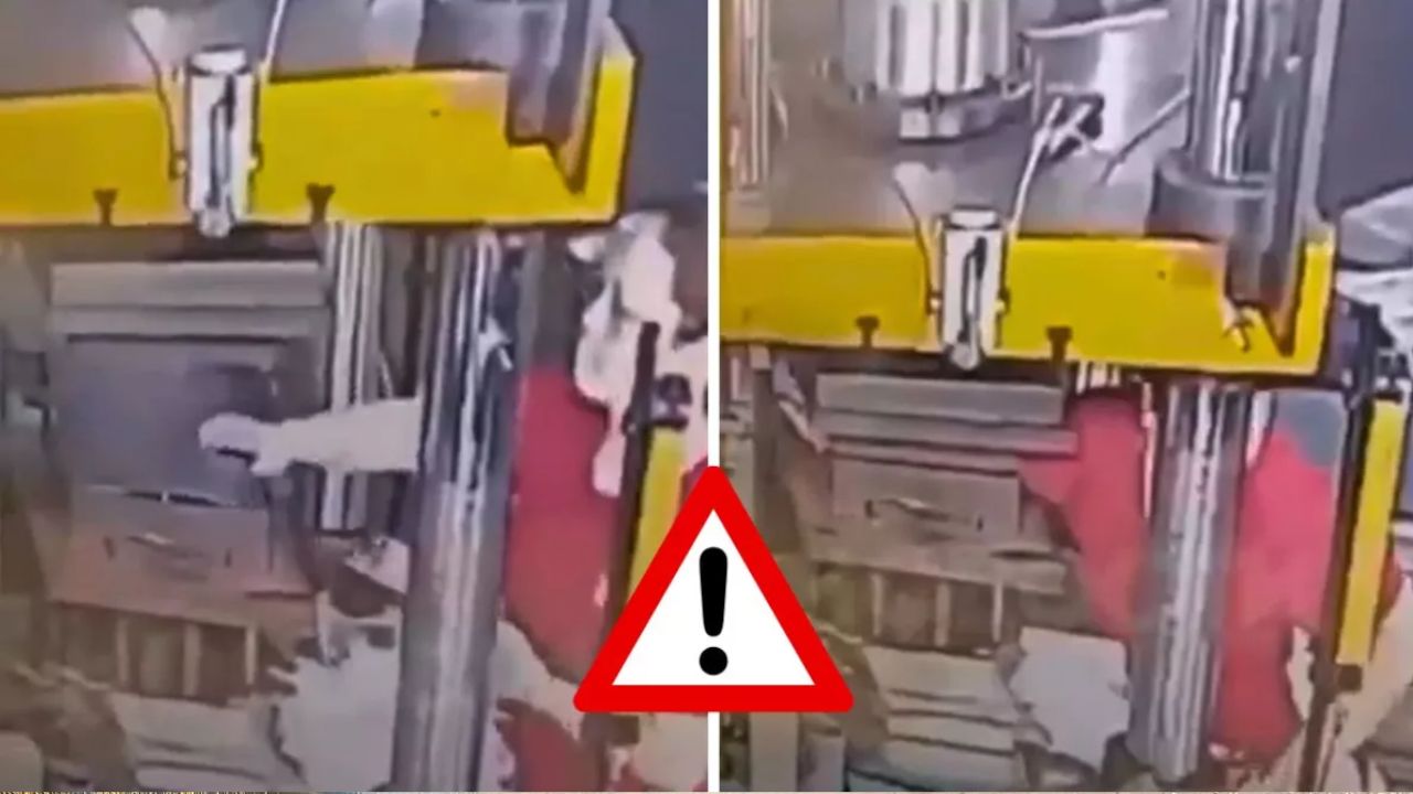 VIDEO ATROZ: Captan momento en que mujer quedó con su brazo prensado tras accidente laboral; ¿sobrevivió?