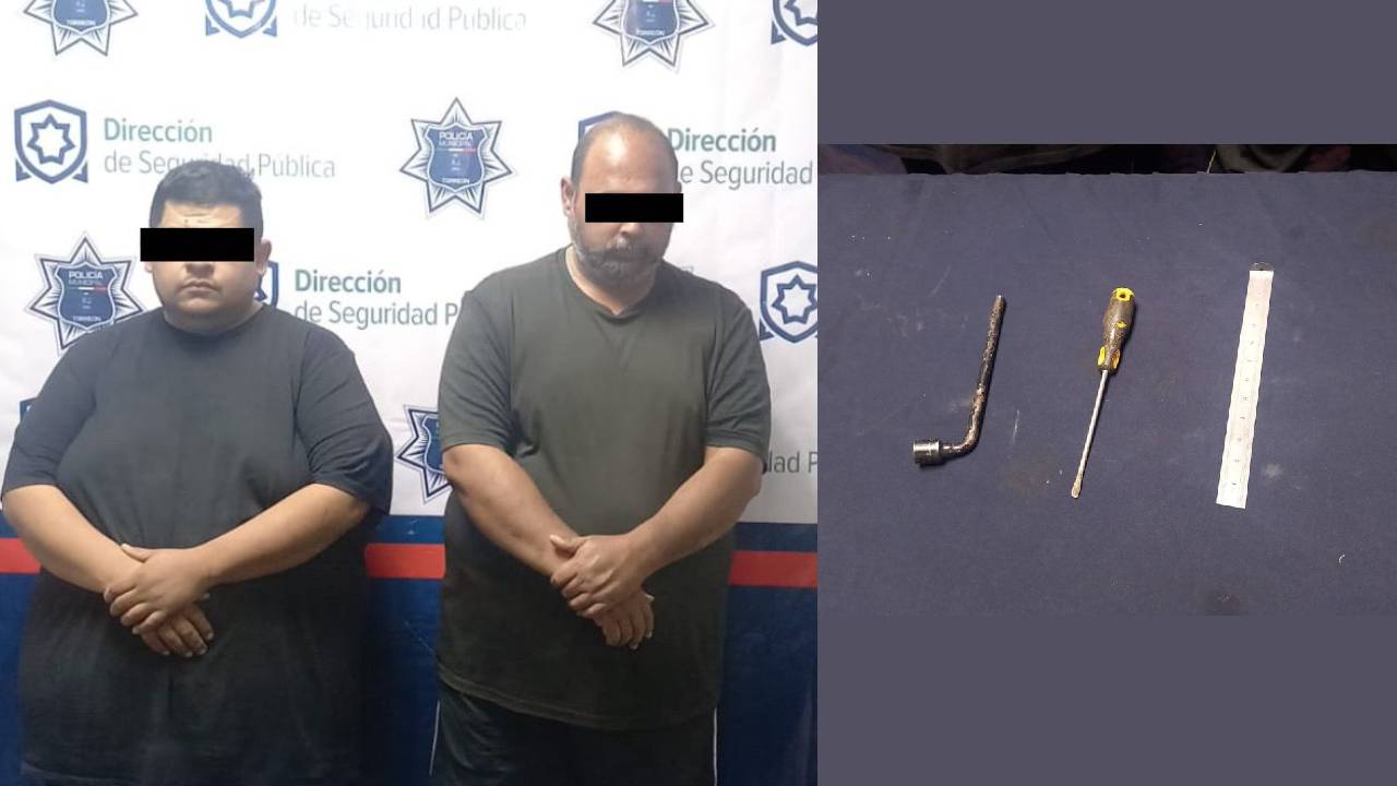 Detienen a dos hombres por presunto intento de robo de un auto en Torreón