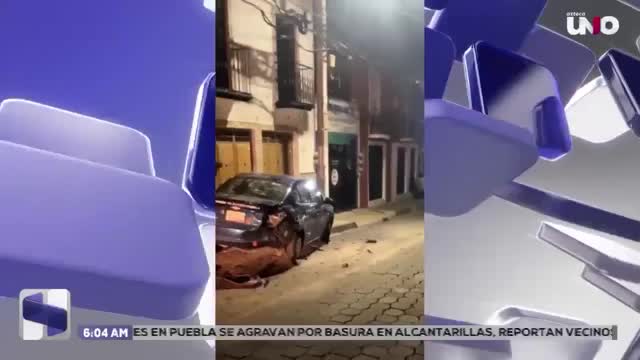 Conductor intenta huir tras provocar carambola en la 5 Poniente, en Atlixco