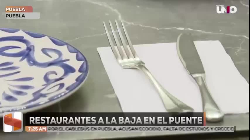 Restaurantes de Puebla, a la baja tras periodo de asueto