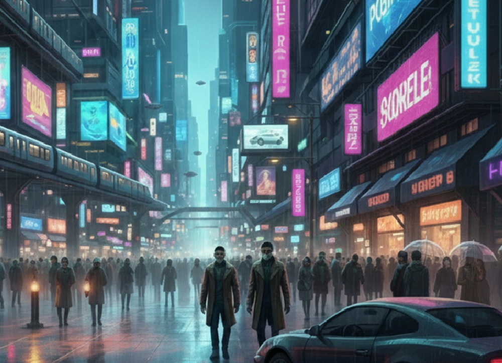 El reto visual que sólo el 10% responde: encuentra el detalle oculto en la ciudad del futuro