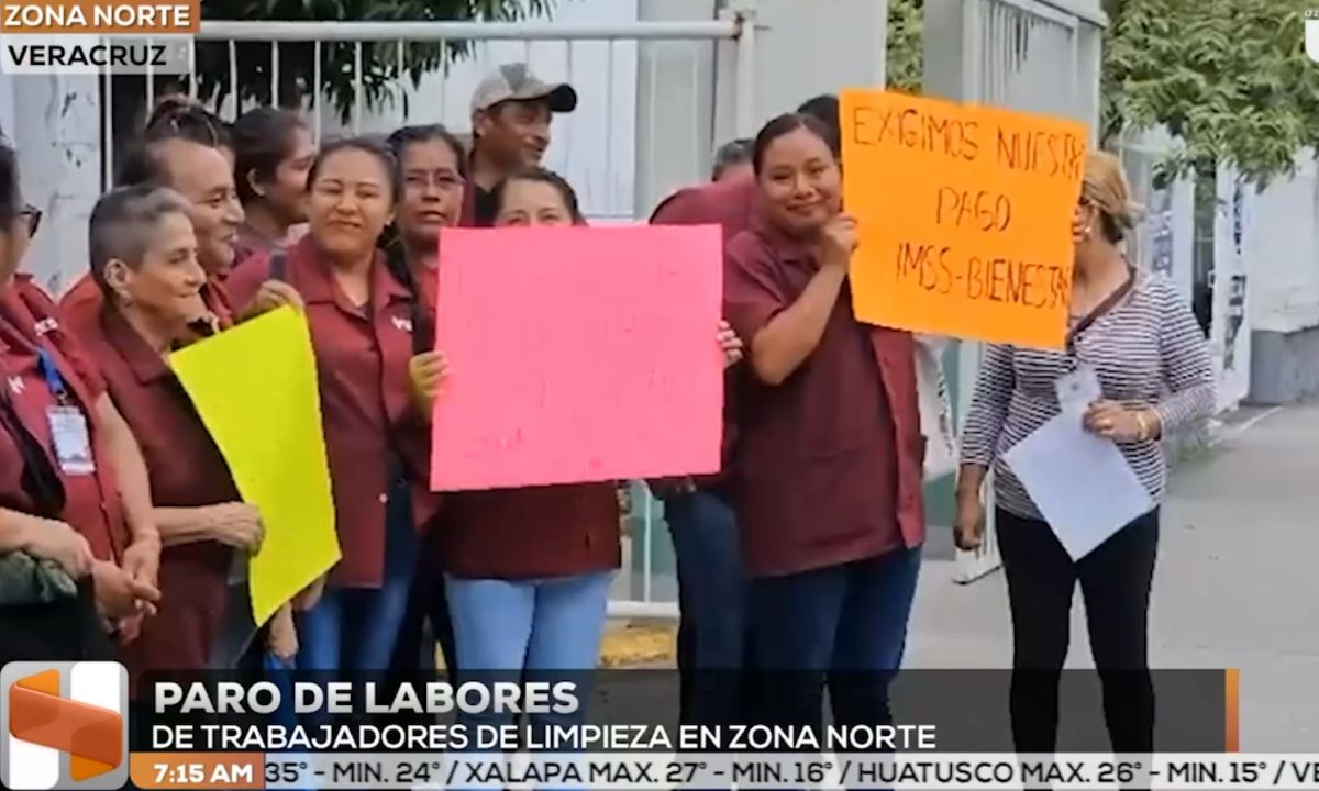 ¿Por qué hay paro de empleados de limpieza en unidades médicas de Veracruz?