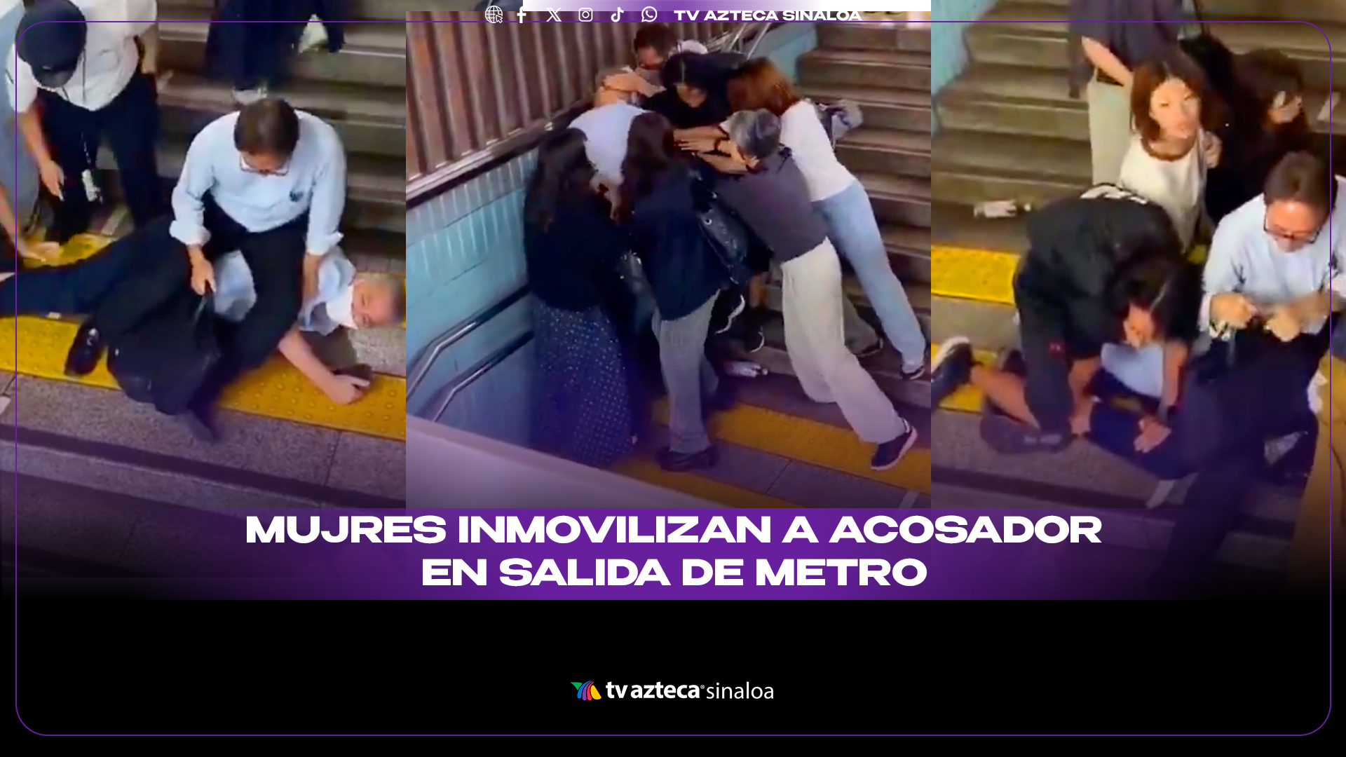 Mujeres en el metro de Tokio, Japón detienen a acosador (VIDEO)