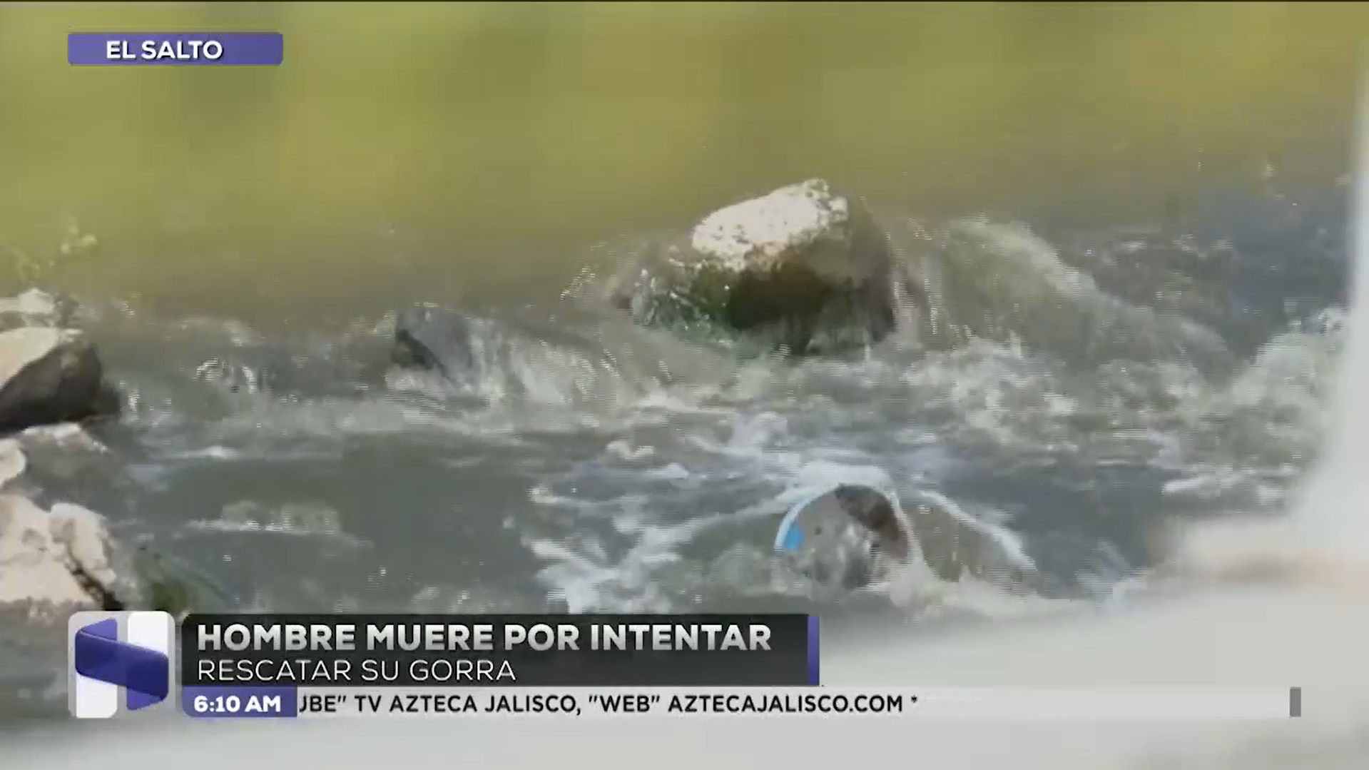 Muere hombre en canal de El Salto tras intentar rescatar su gorra