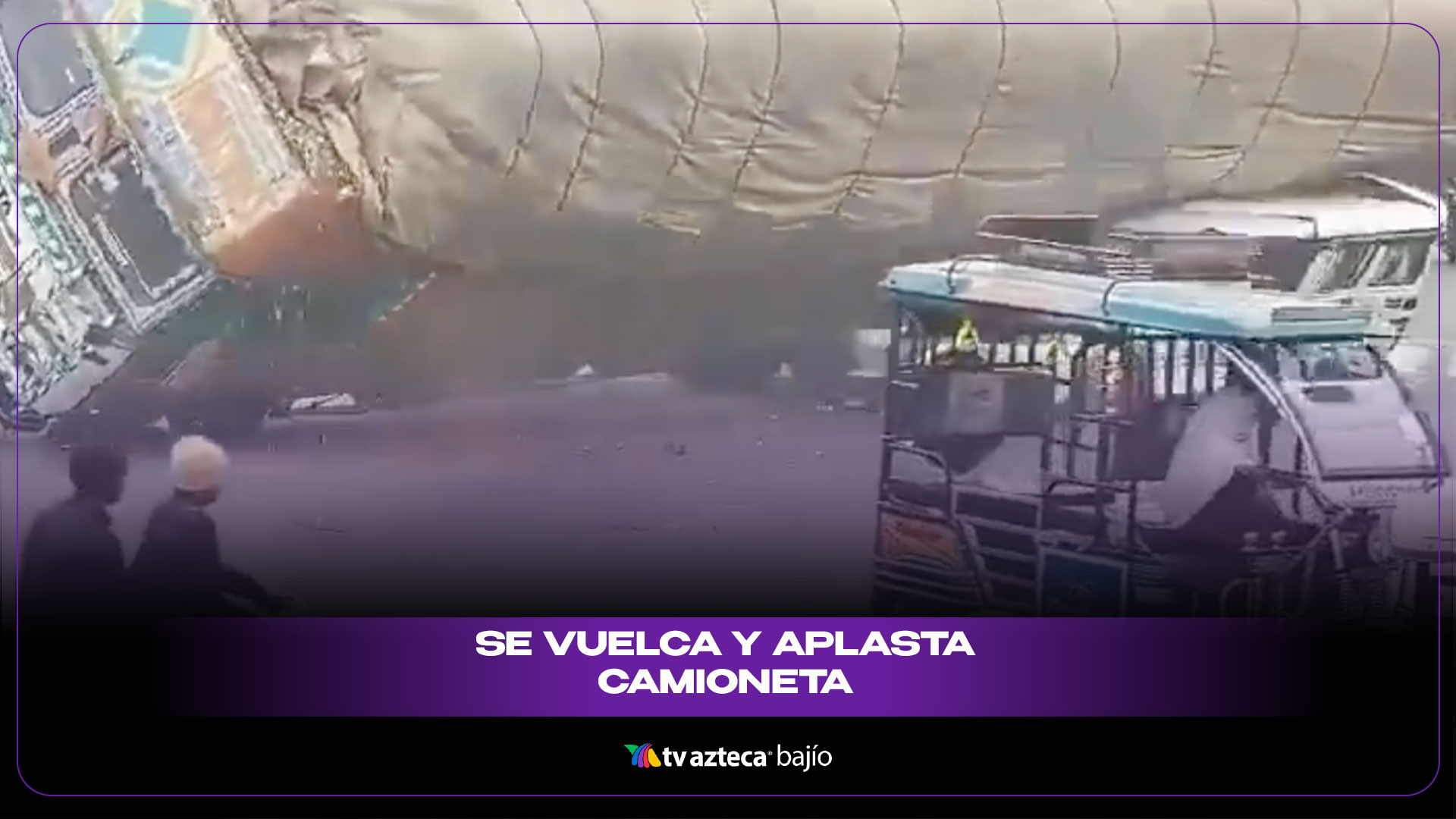 Camión pierde el control, se vuelca y aplasta camioneta; conductor ...