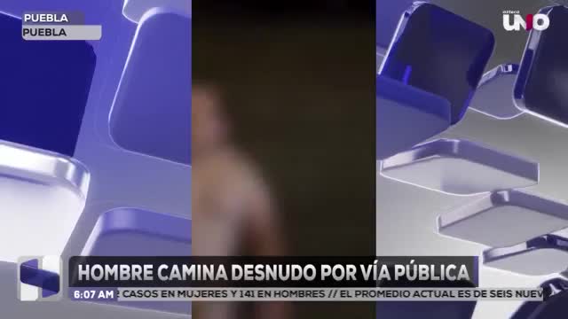 VIDEO: Captan a hombre desnudo sobre bulevar Forjadores; así sorprendió a conductores en Puebla