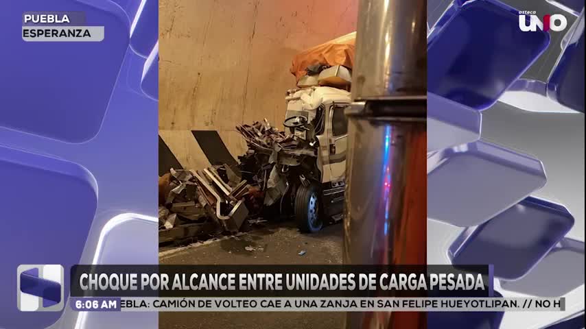 Choque entre dos tortones en la autopista Puebla–Córdoba por neblina en Esperanza