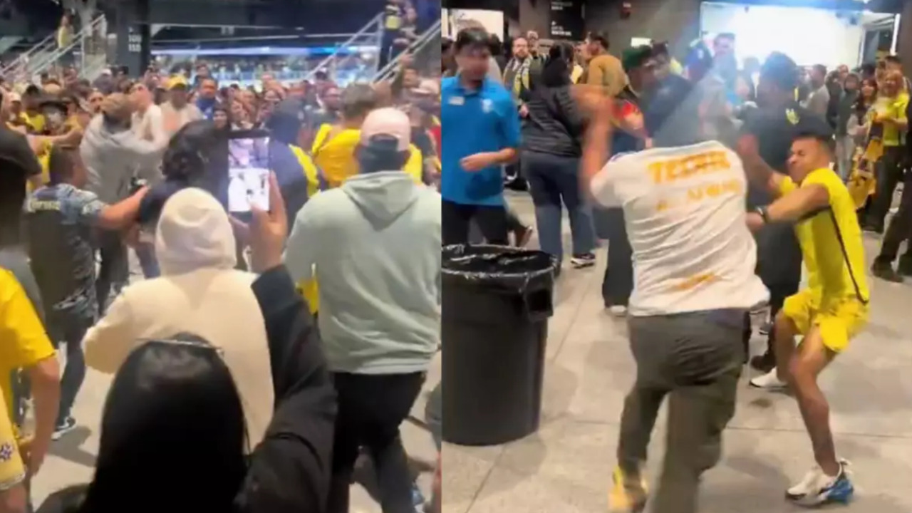VIDEO: Pelea campal tras el América vs Nashville: Aficionados se pelean en las instalaciones del estadio