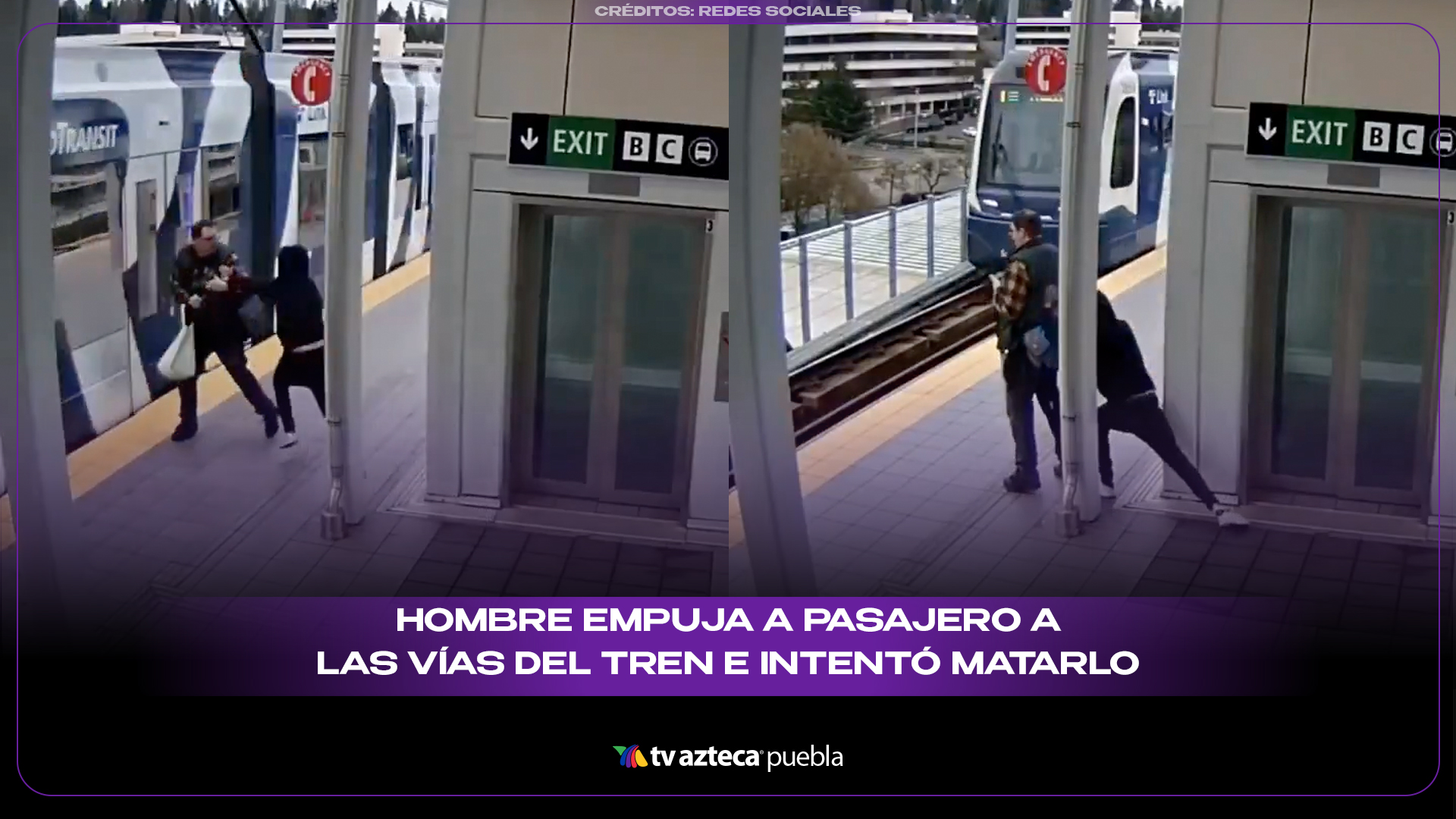 Video viral en Seattle: hombre empuja a pasajero a las vías del tren e intentó matarlo