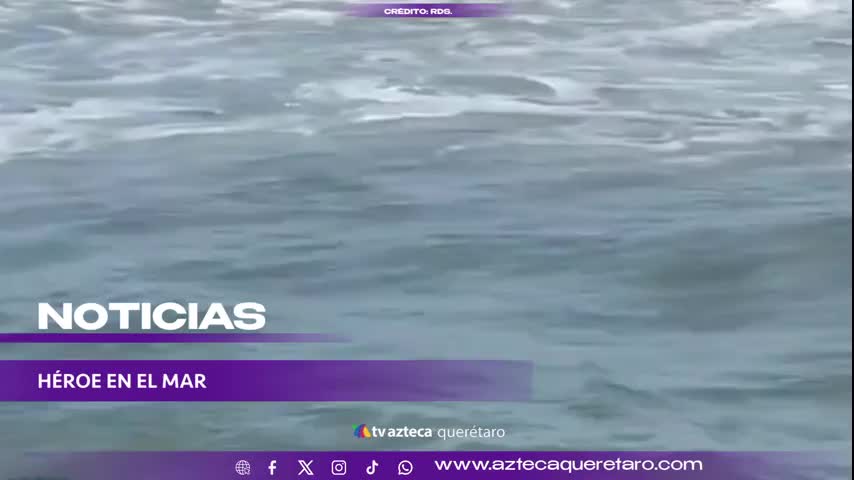 Entrenador rescata a padre e hija de ser arrastrados por el mar