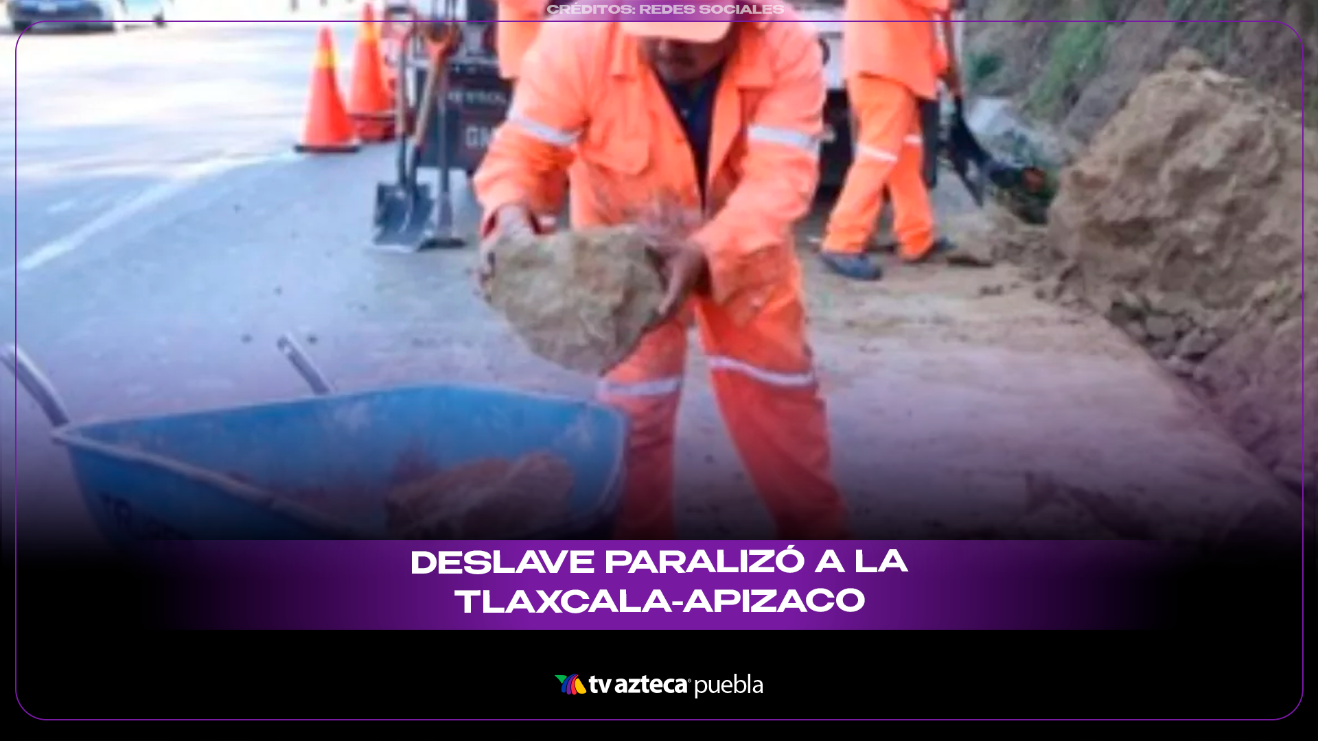 Deslave en la Tlaxcala–Apizaco provoca daños y caos vial.