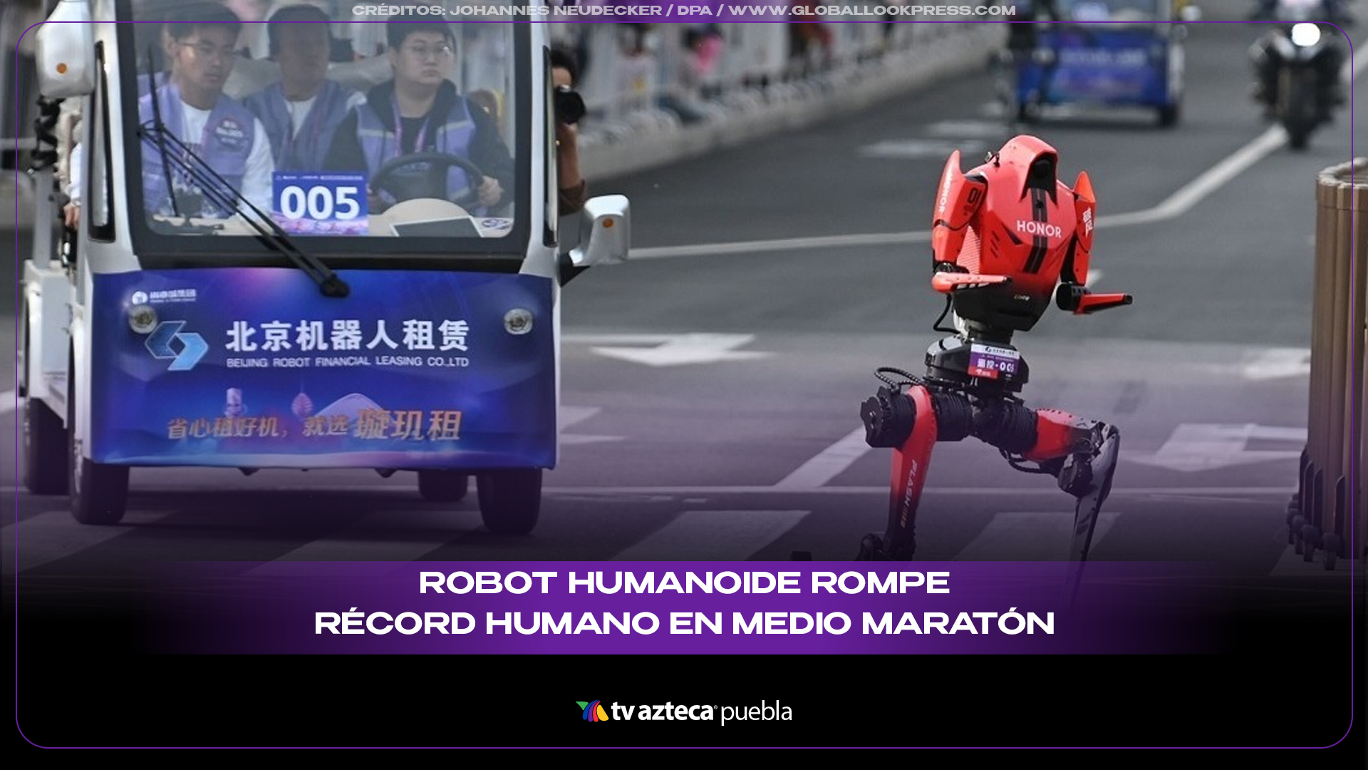 Robot humanoide rompe récord humano en medio maratón y deja en shock al mundo