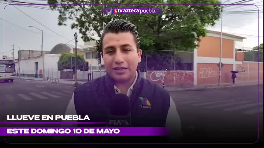 Lluvia opacó festejos del Día de las Madres hoy 10 de mayo en Puebla; así se vio desde el Centro Histórico