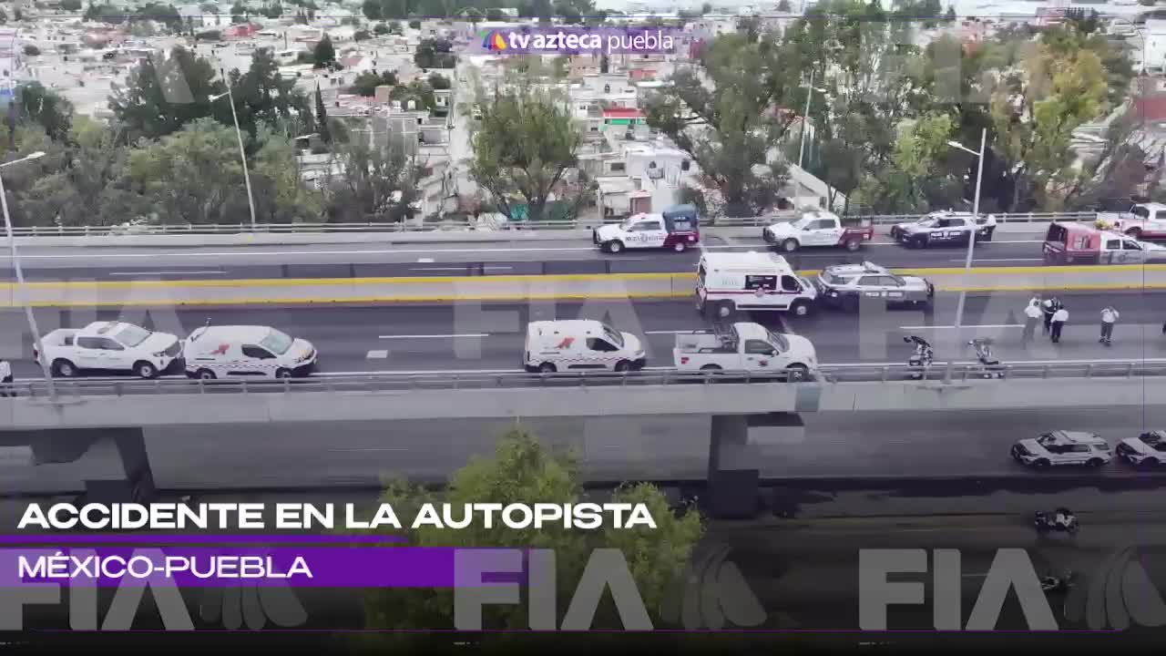 Así se observa el accidente en la autopista México-Puebla hoy 1 de ...