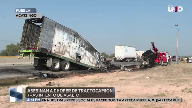 En un violento asalto, asesinan a conductor de carga en la autopista Acatzingo-Ciudad Mendoza, evidenciando la crisis de seguridad que se vive en el estado de Puebla.