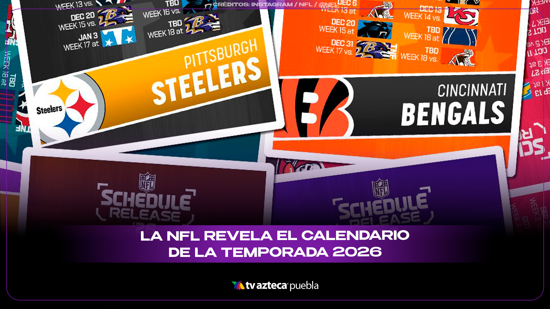 NFL revela calendario 2026 con juegos internacionales y revancha del Super Bowl.