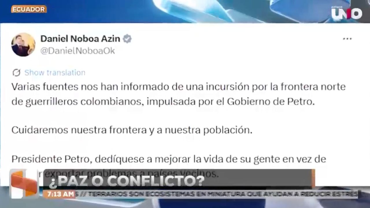 ¿Paz o conflicto? Ecuador denunció incursión guerrillera promovida por Petro