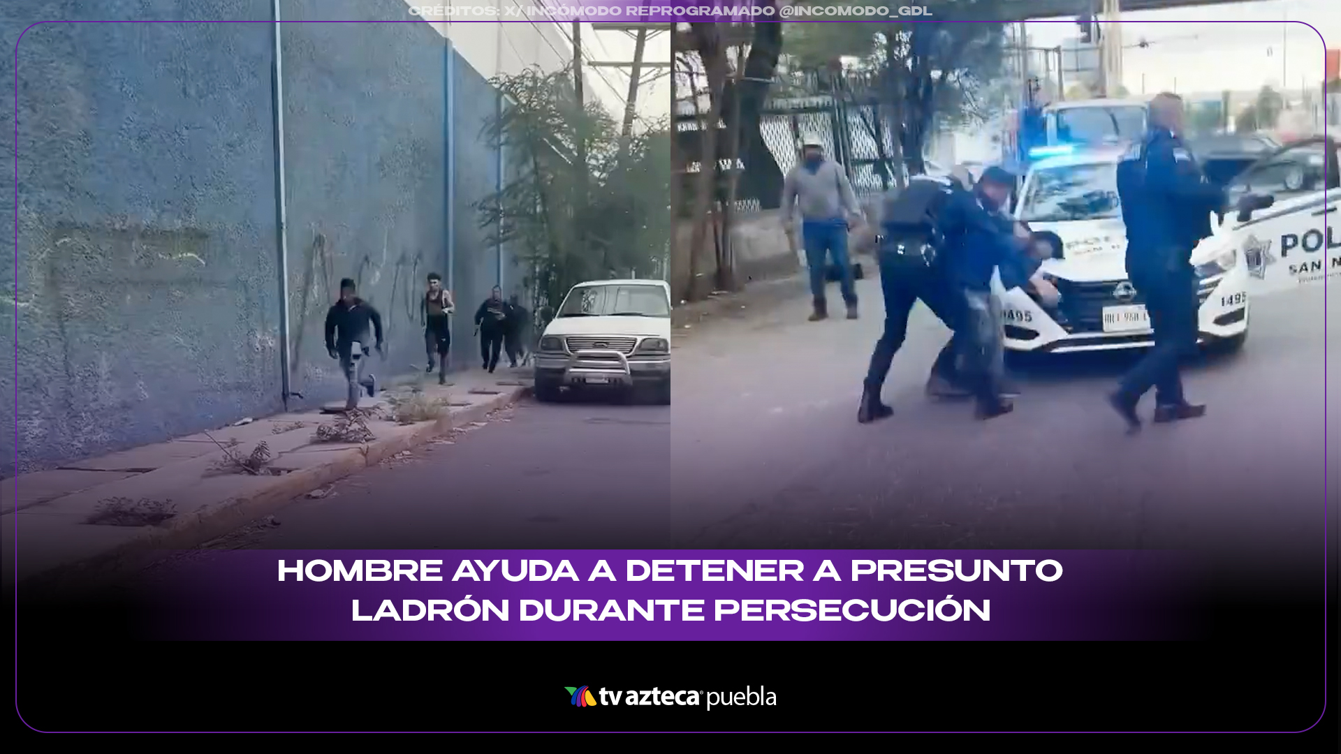 Hombre ayuda a detener a presunto ladrón durante persecución en San Nicolás